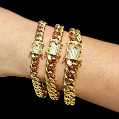 Gold Stainless Steel Chain Bracelet
