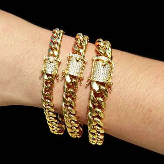 Gold Stainless Steel Chain Bracelet