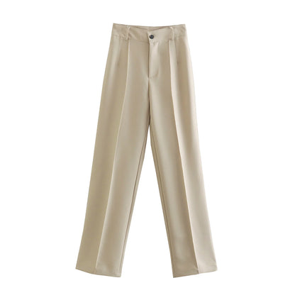 Ardm High Waisted Casual White Trousers Women Brown Stright Pants Office Lady Korean Style Women 2021 Pantalones De Mujer