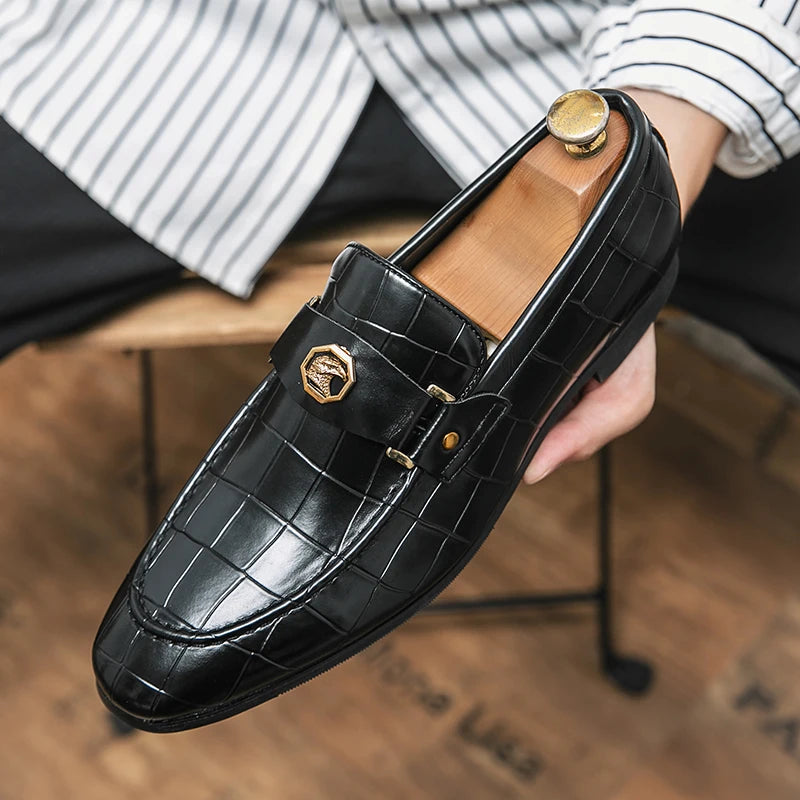 Black Round Toe Loafers