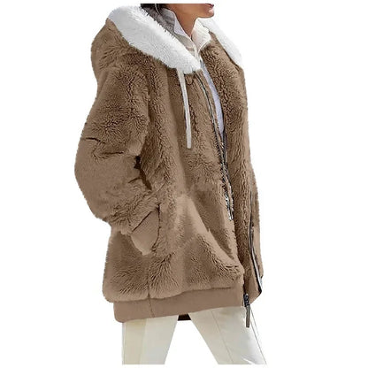Hooded Fleece Zipper Jacket