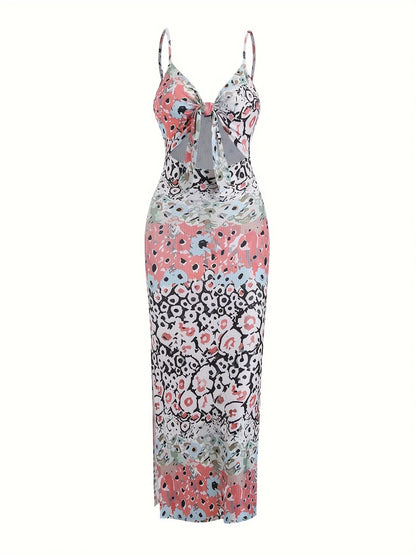 Summer Print Suspender Dress