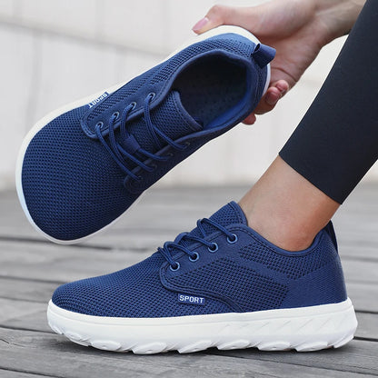 Wide Toe Platform Mesh Sneakers