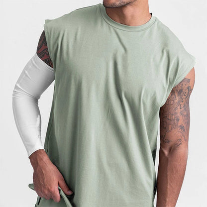 Oversized Cotton O-Neck Tank Top
