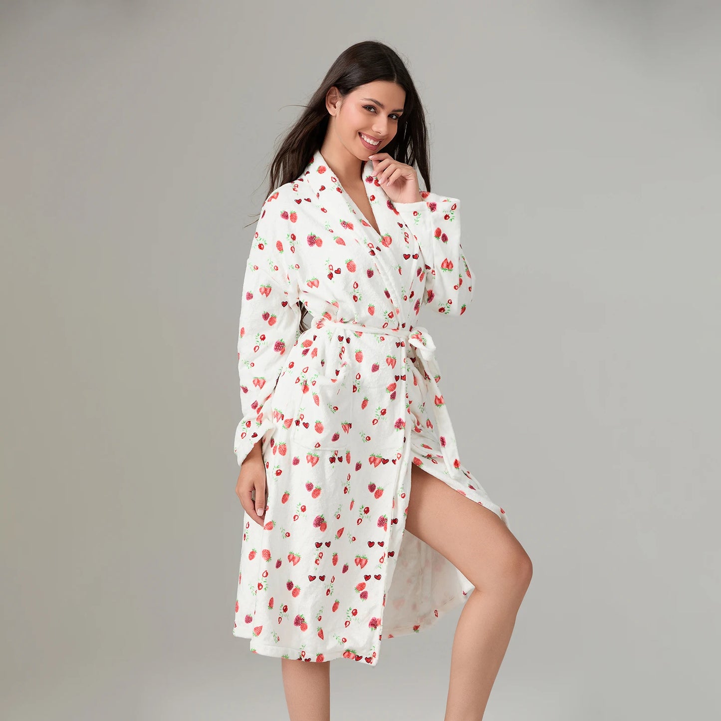 Printed Velvet Spa Robe