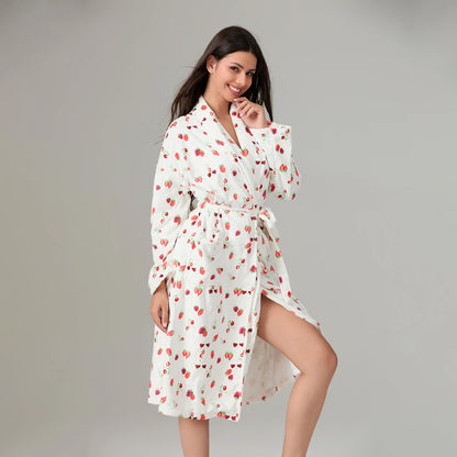 Printed Velvet Spa Robe