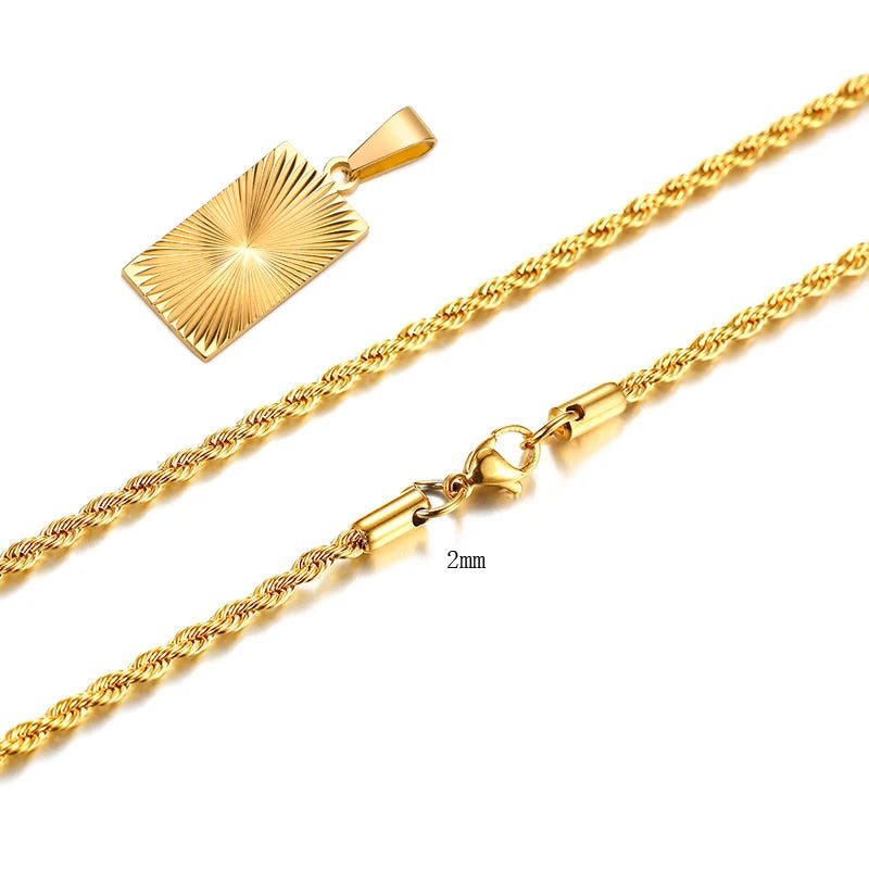 Metal Round Stainless Necklace Party