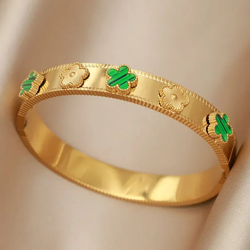 Gold Letter Cuff Bracelet