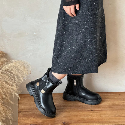 Zip Bow Ankle Boots