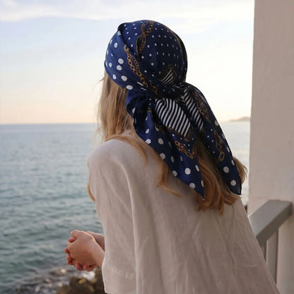90cm Print Square Dot Scarf