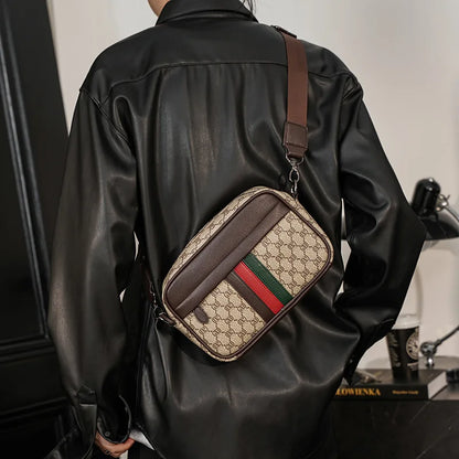 Two-Compartment PU Sling Bag
