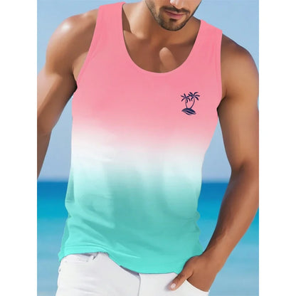 Coconut Gradient Print Tank Top