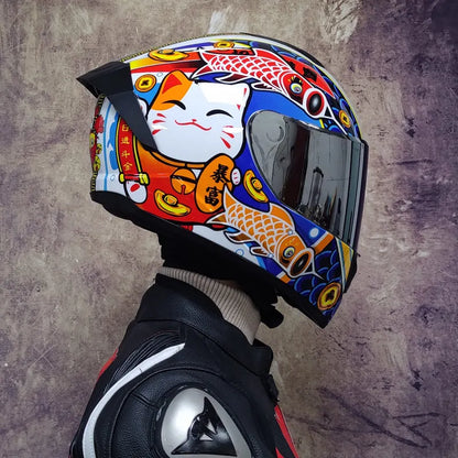 Double-Visor Full-Face Racing Helmet