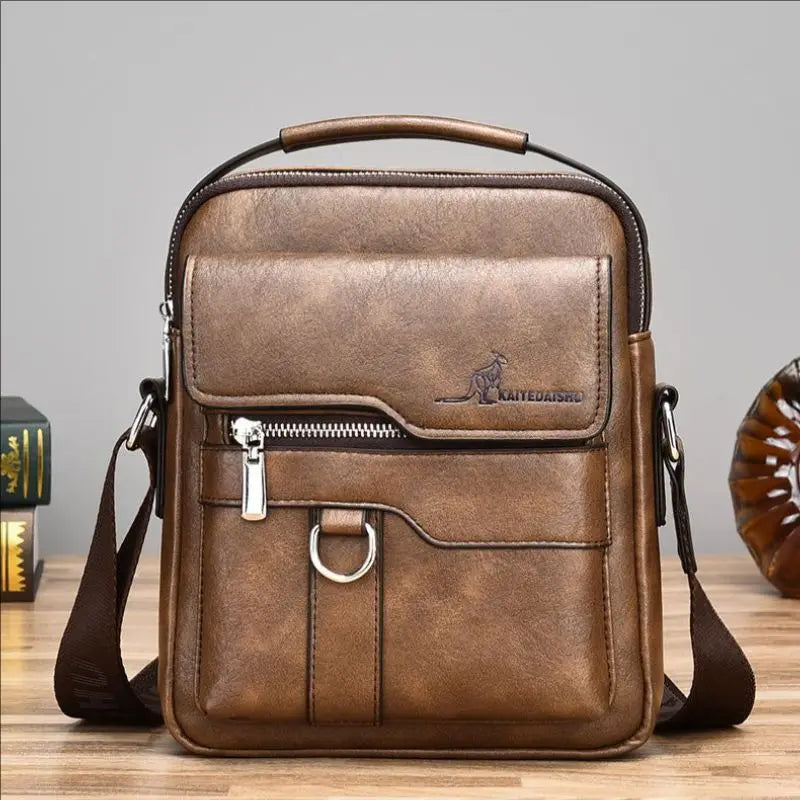 Vintage PU Leather Messenger Bag