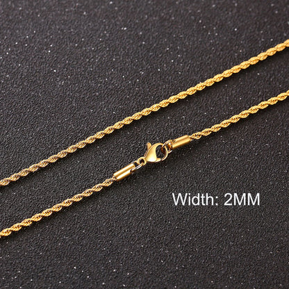 Metal Round Stainless Cuban Chain Party