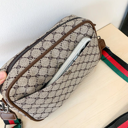 Color Block PU Sling Bag