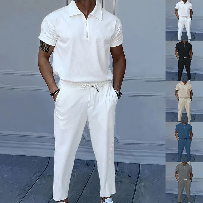 Summer European American Solid Suit