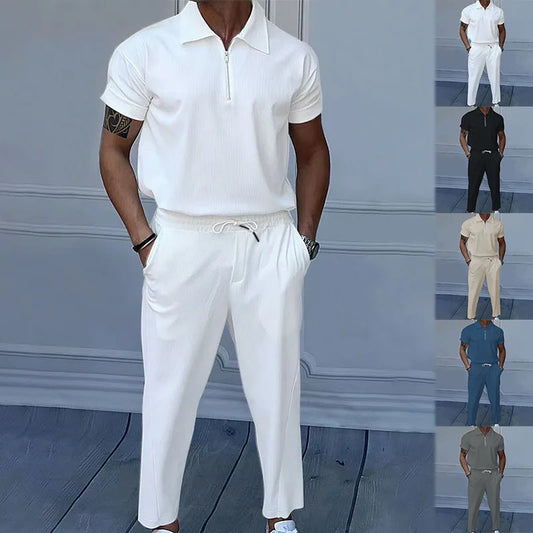Summer European American Solid Suit