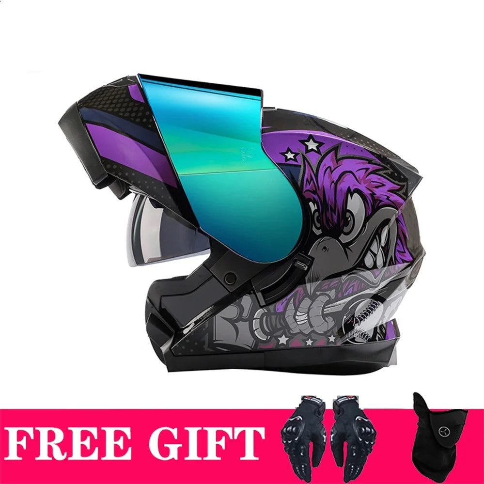 BLD-162 Double-Visor Flip-Up Helmet