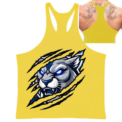 Fierce Panther Graphic Stringer Vest