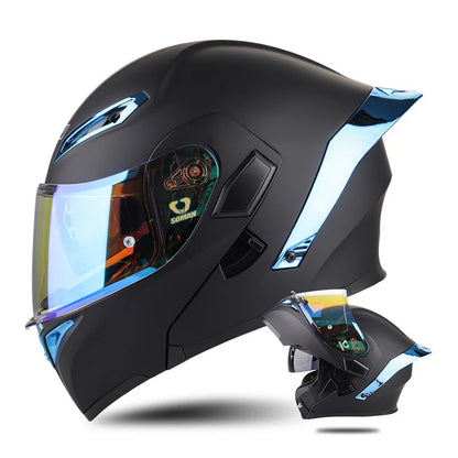 Soman Double-Visor Flip-Up Helmet