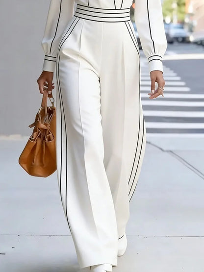 Striped Wide Jumpsuit