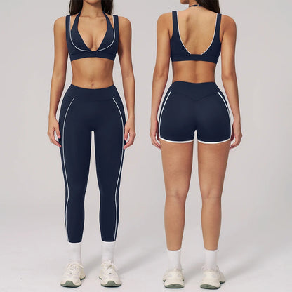 Striped Yoga Set