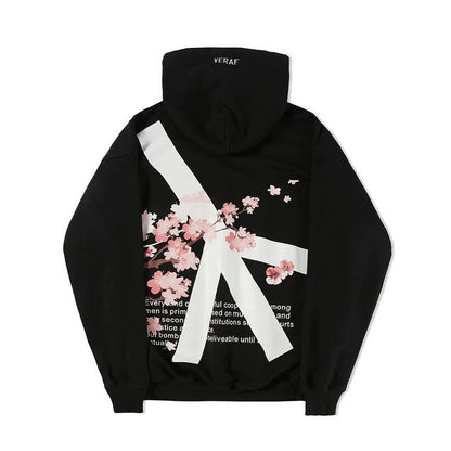 Pink Print Oversized Hoodie