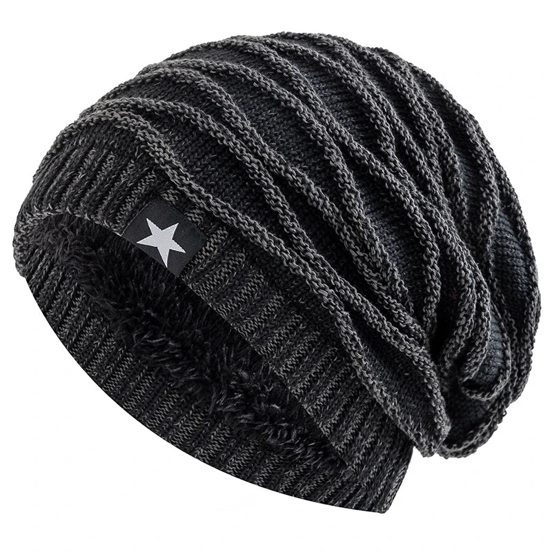 Slouchy Fur-Lined Winter Beanie