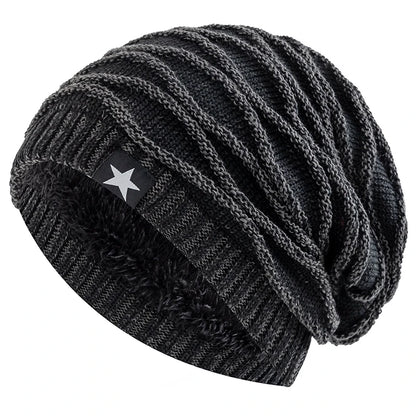 Slouchy Fur-Lined Winter Beanie