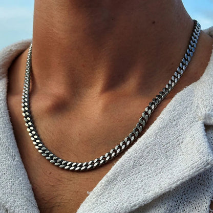 High Stainless Round Cuban Chain Daily