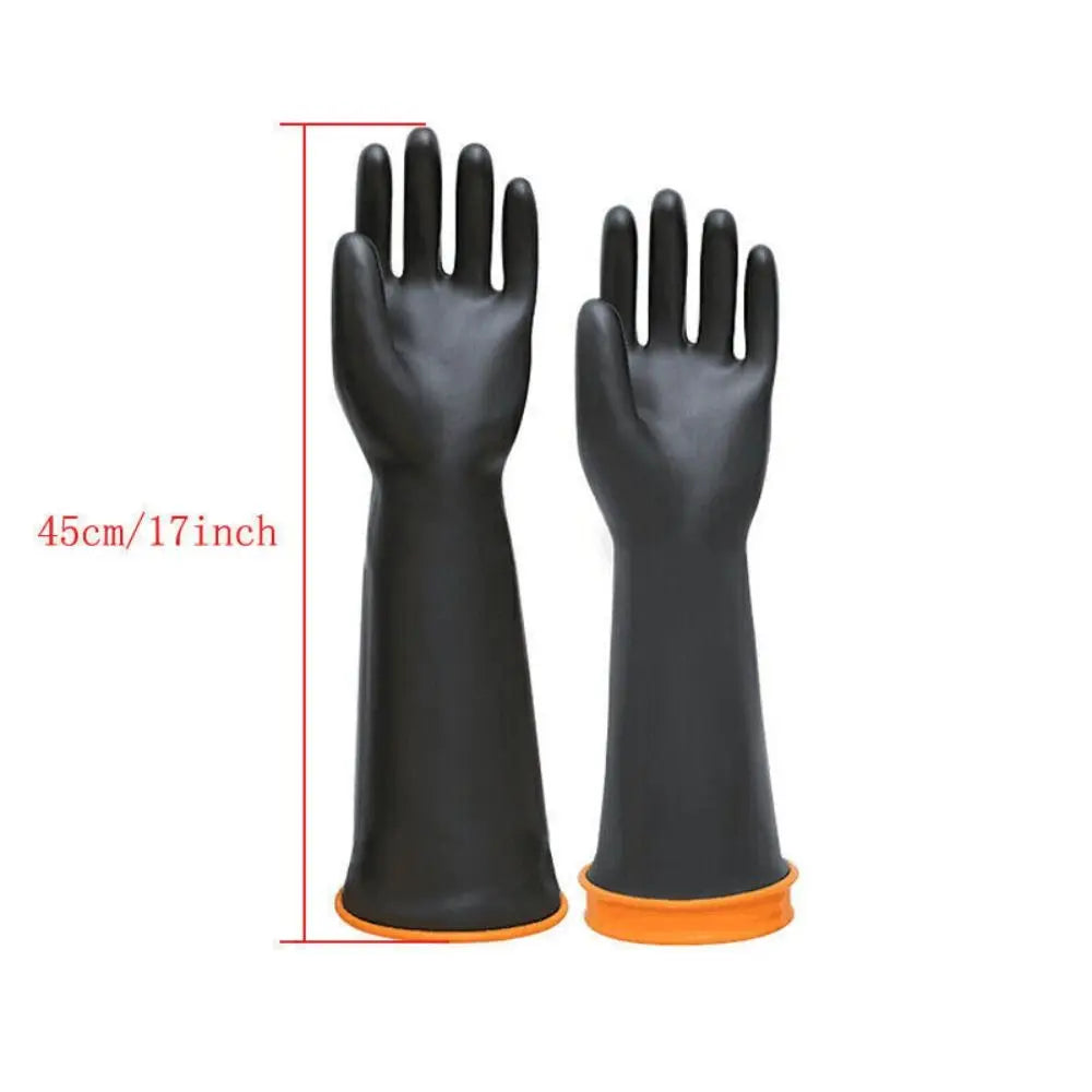 Long Acid-Resistant Rubber Gloves