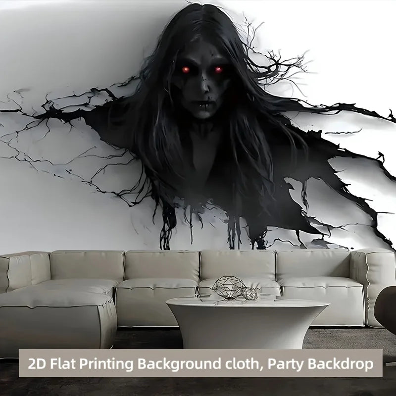 3D Ghost Phantom Wall Tapestry