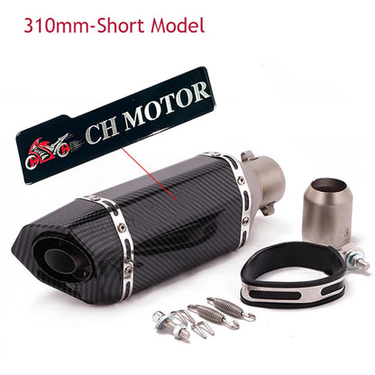 Universal 51mm Escape Moto Exhaust Muffler Tube