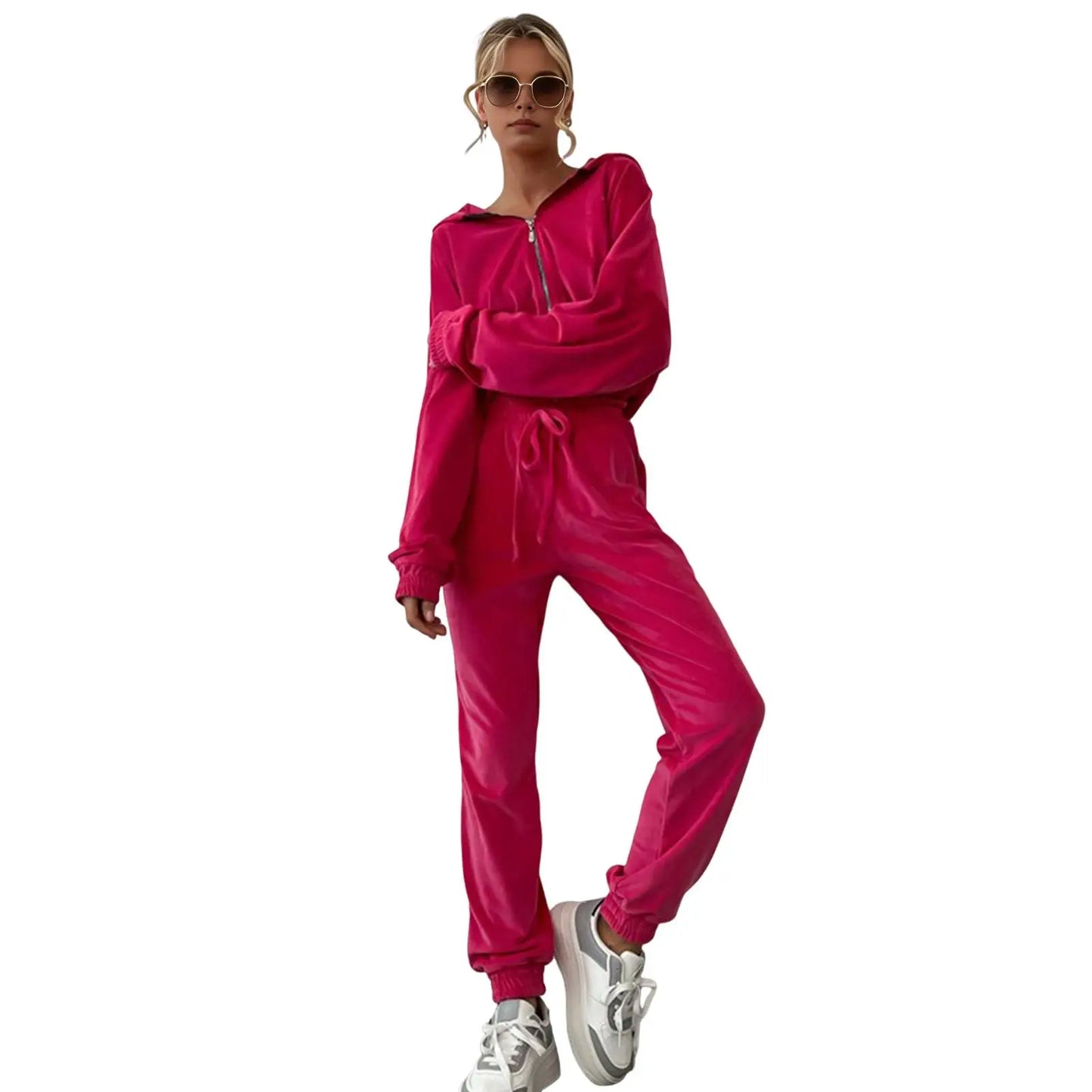 Women Two-Piece Hooded Tracksuit Set