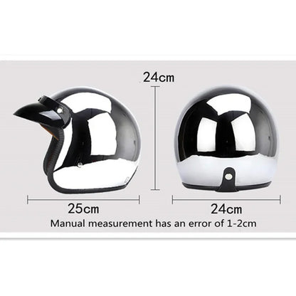 Mirror Chrome Retro Jet Helmet
