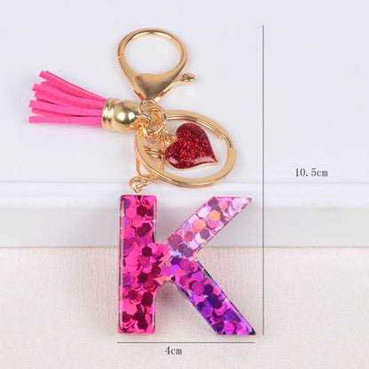 A-Z Alphabet Initial Letter Keychain