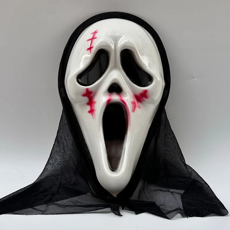 Ghost Mask with Mesh Hood