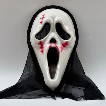Ghost Mask with Mesh Hood