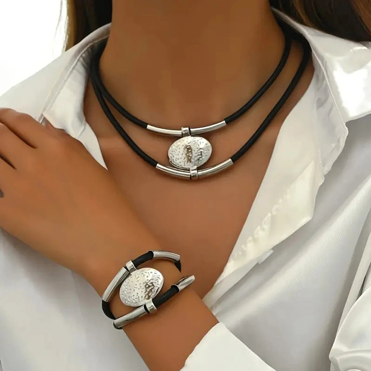 Vintage Oval Chain Jewelry Set