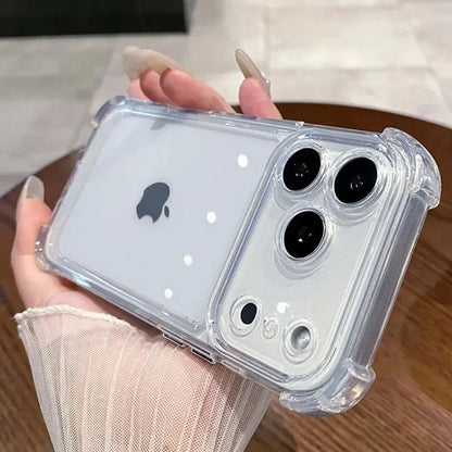 Clear Shockproof Case for iPhone 17 Pro Max | 17 Pro | 16 Pro Max | 15 Pro Max | 14 Pro Max | 13 Pro