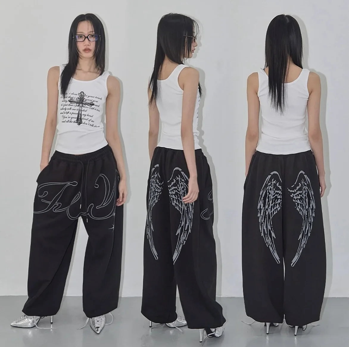 Flared Cross Pants