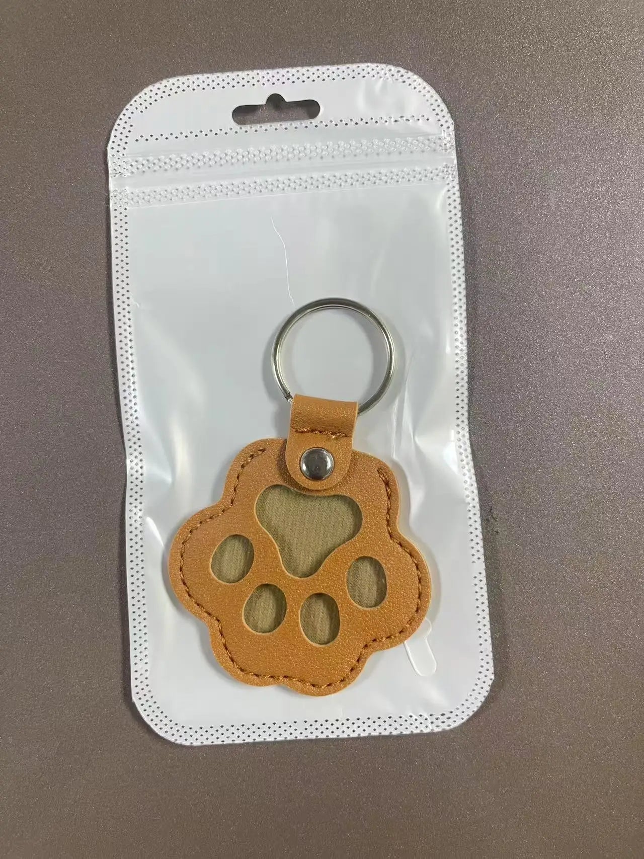 Dog Hair Collector Keychain Leather