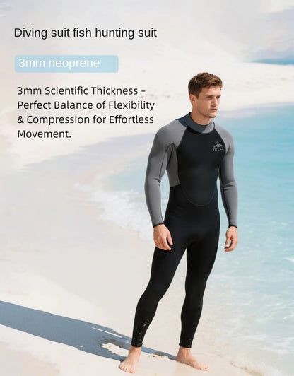 3MM Neoprene Full-Body Diving Wetsuit