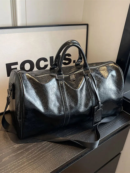 Lightweight PU Leather Duffel Bag