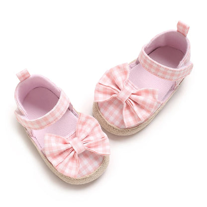 Lattice Bow Baby Shoes