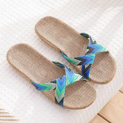 Striped Hemp Flip Flops