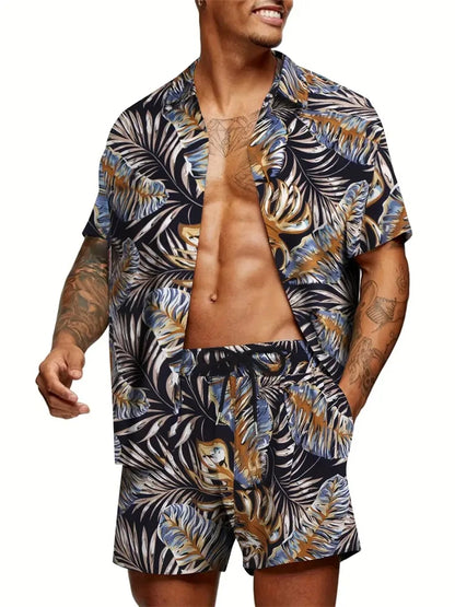 Jungle Print Hawaiian Shirt Set