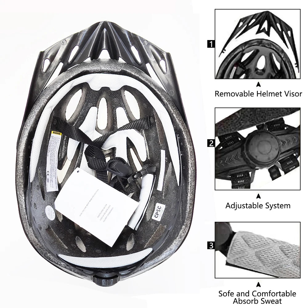 Hollow-Vent Comfort Lining Bike Helmet