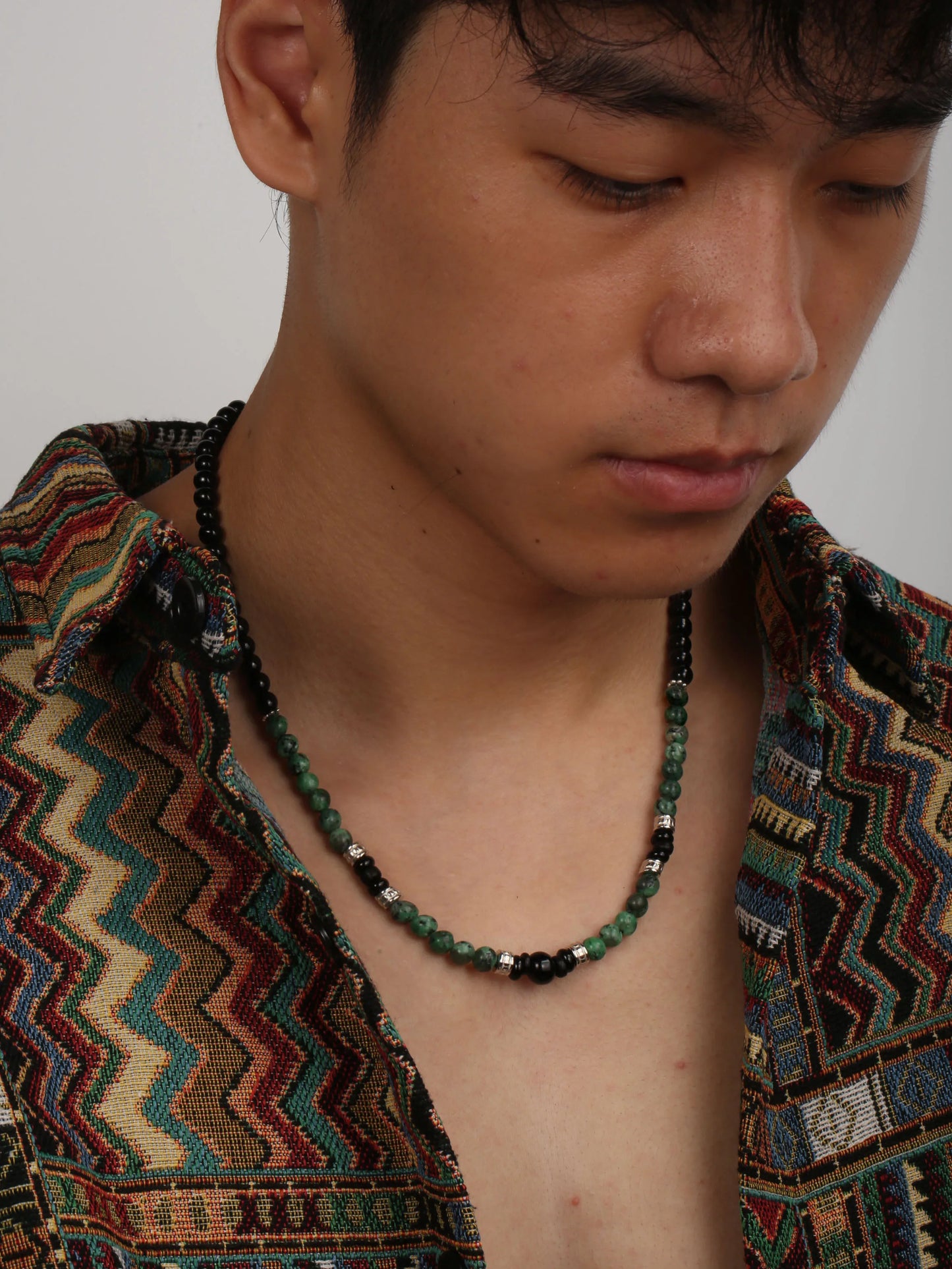 Stone Ethnic Geometric Necklace Party